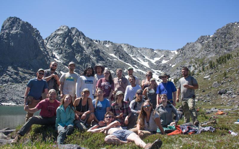 The 2018 Summer Field Camp group pose outdoors
